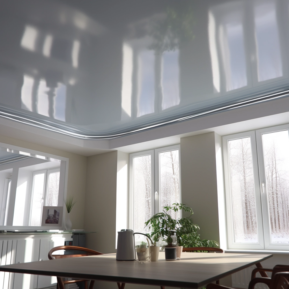 Глянцевый потолок сатин