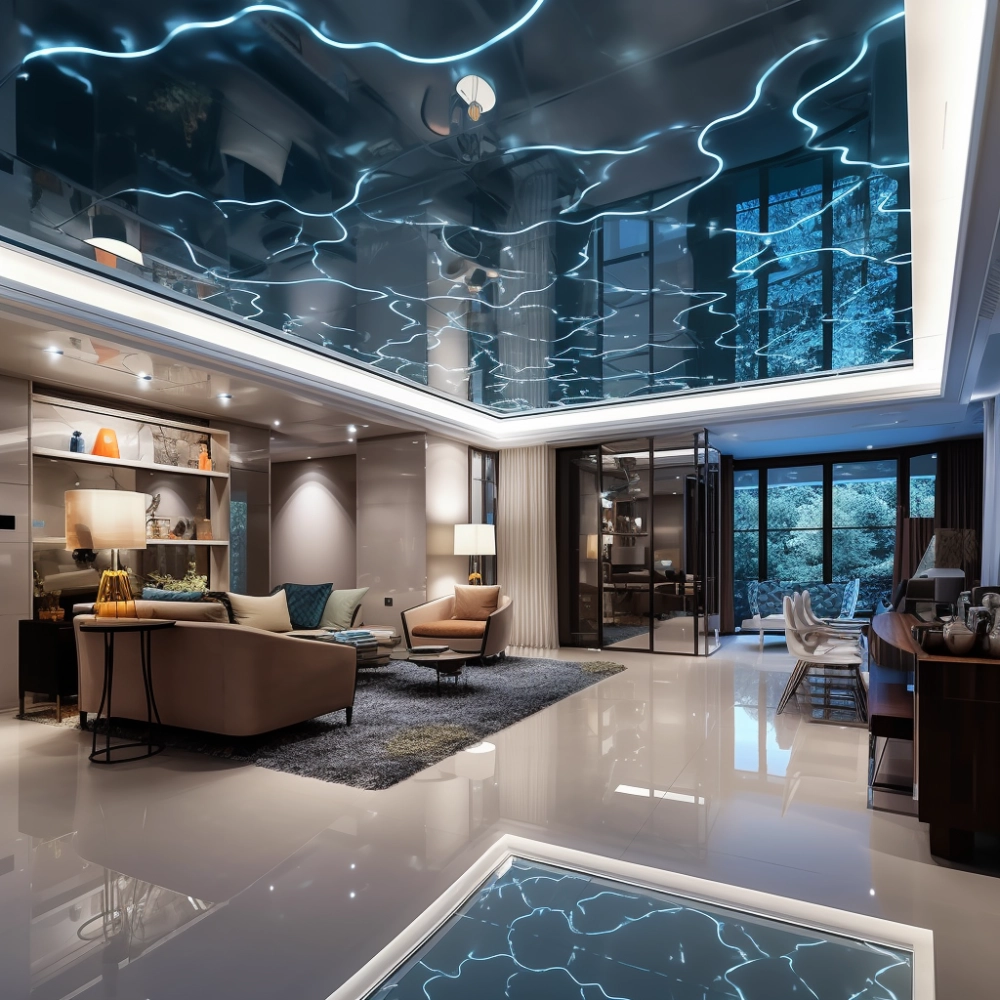 Парящий потолок глянец