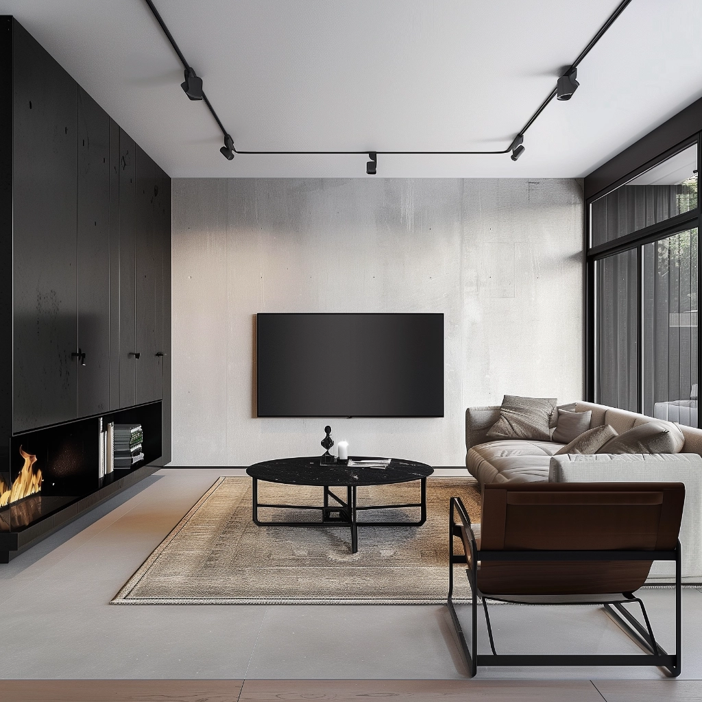 Чёрный погружной трековый шинопровод