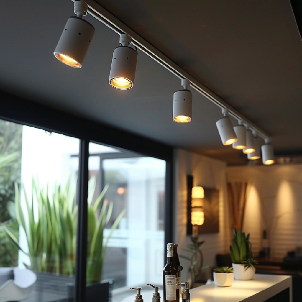 Белый погружной трековый шинопровод