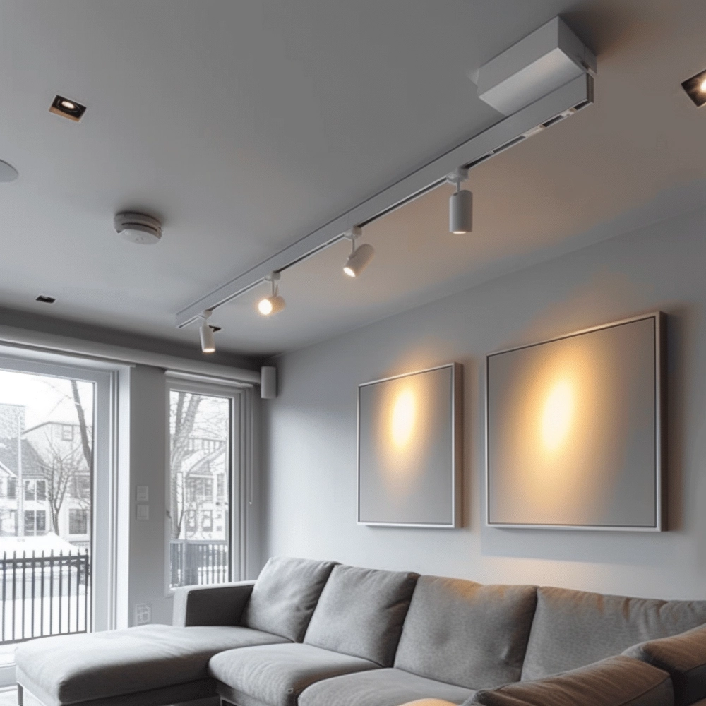 Белый накладной трековый шинопровод