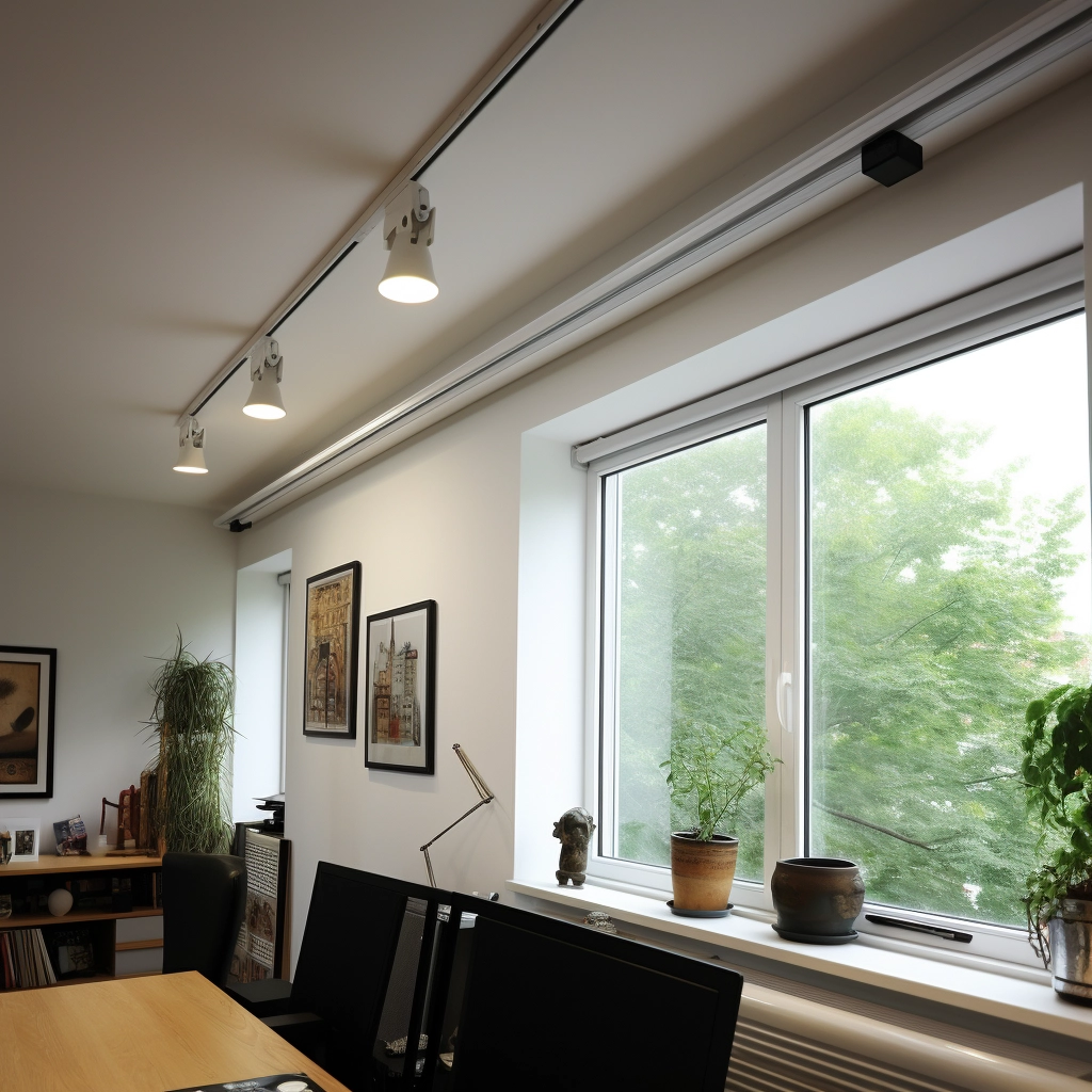 Белый накладной трековый шинопровод