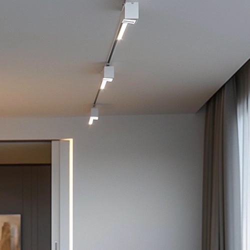 Белый магнитный трековый шинопровод