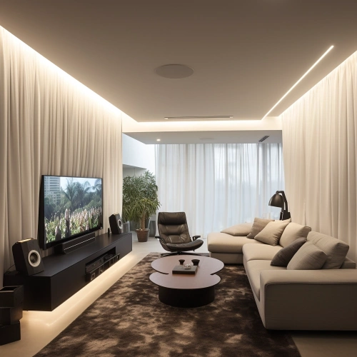 Белый парящий потолок