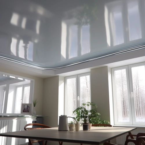 Глянцевый потолок сатин