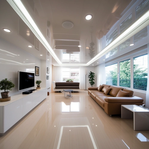 Белый глянцевый потолок