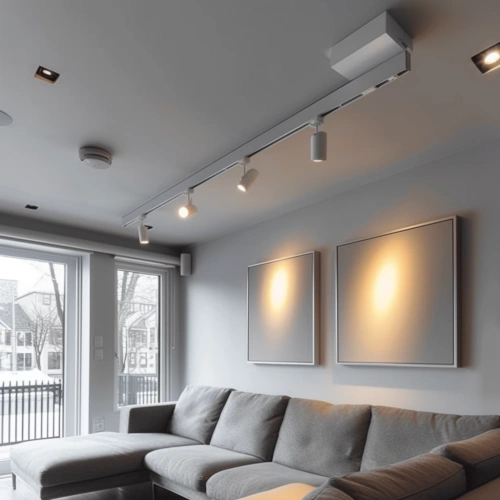 Белый накладной трековый шинопровод