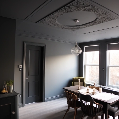 Серый матовый потолок