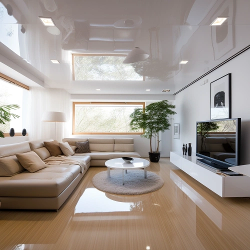 Белый глянцевый потолок